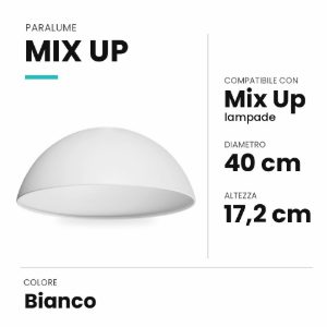 Ideal lux mix up paralume a calotta grande bianco