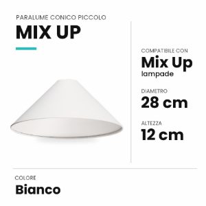 Ideal lux mix up paralume conico piccolo bianco