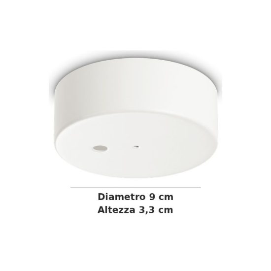 Ideal lux rosone magnetico a 1 luce 9cm bianco