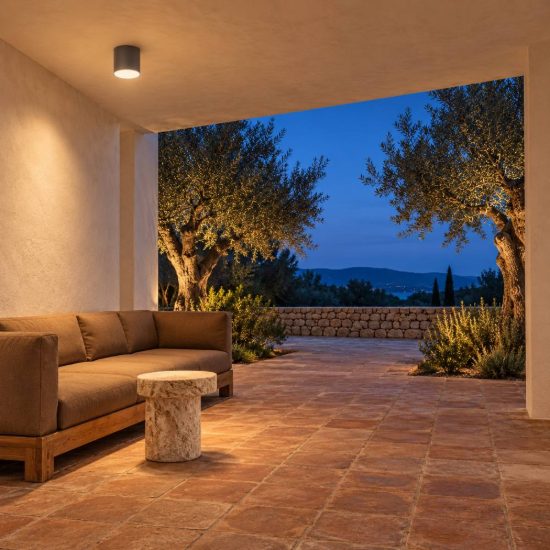 Ideal lux techo faretto da esterno soffitto gu10 15 cm moderno antracite ip54