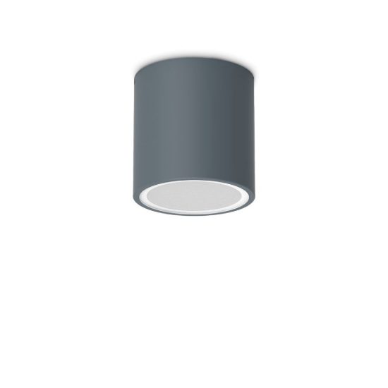 Ideal lux techo faretto da esterno soffitto gu10 9 cm moderno antracite ip54