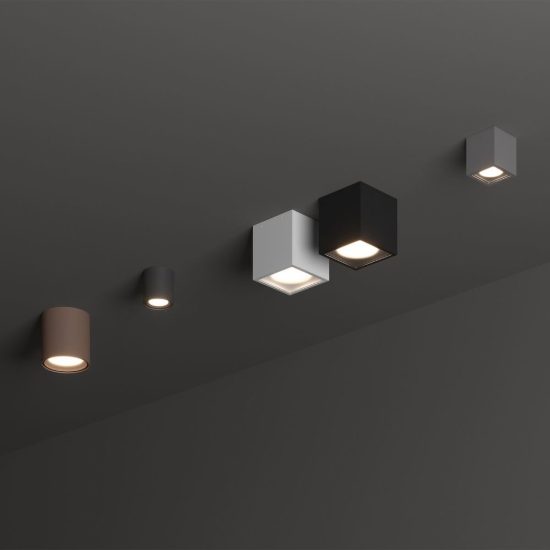 Ideal lux techo faretto da esterno soffitto gu10 9 cm moderno antracite ip54