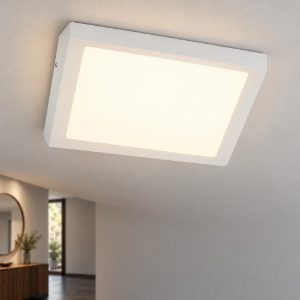 Ideal lux universal plafoniera quadrata led 36w 4000k 40 cm per ingresso moderna bianca