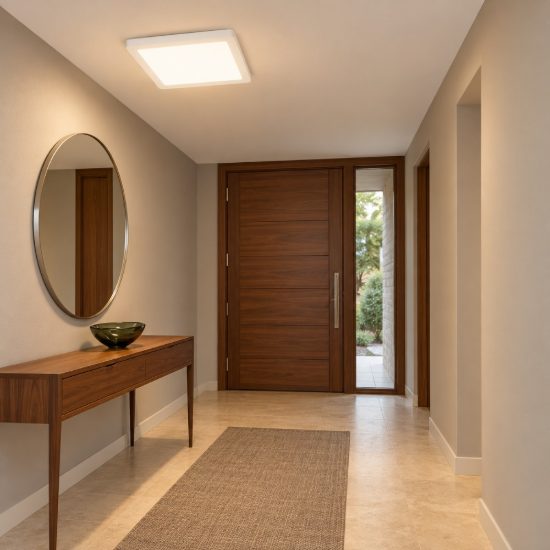 Ideal lux universal plafoniera quadrata led 36w 4000k 40 cm per ingresso moderna bianca