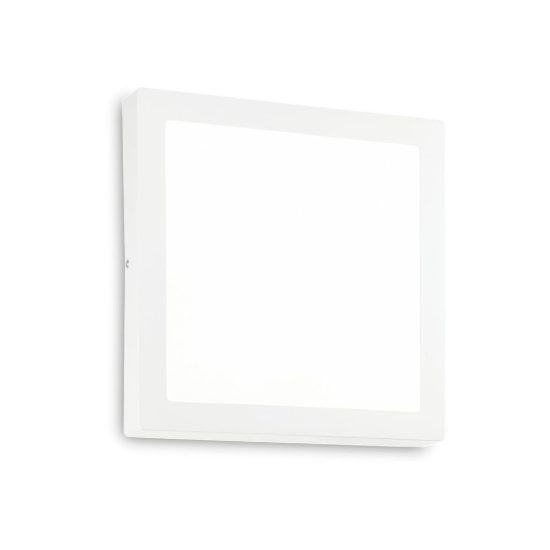 Ideal lux universal plafoniera quadrata led 36w 4000k 40 cm per ingresso moderna bianca