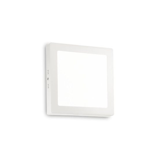 Ideal lux universal plafoniera quadrata led 17w 4000k 22,5 cm per cabina armadio moderna bianca