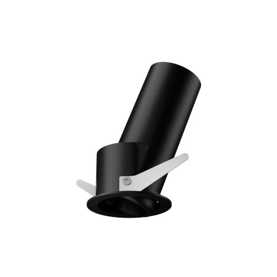 Ideal lux quark faretto da incasso per cartongesso orientabile 12w 3000k foro 5,2cm rotondo nero