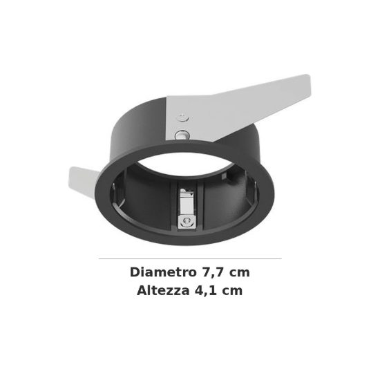 Ideal lux zeus cornice tonda con bordo per faretti da incasso 13w nera