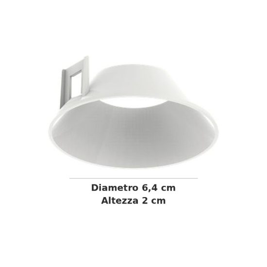 Ideal lux zeus riflettore tondo per faretti da incasso 13w bianco