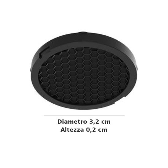 Ideal lux zeus schermo a nido d'ape per faretti da incasso 13w nero
