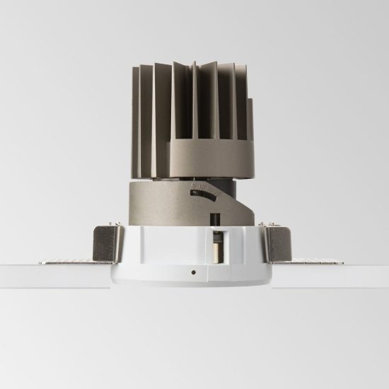 Ideal lux zeus cornice tonda senza bordo per faretti da incasso 21w bianca