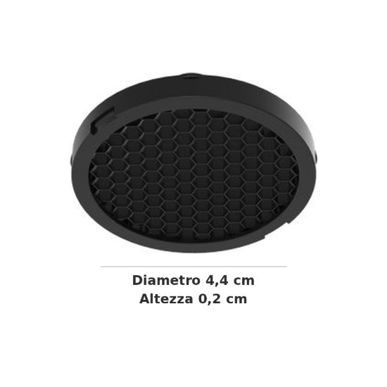 Ideal lux zeus schermo a nido d'ape per faretti da incasso 21w nero