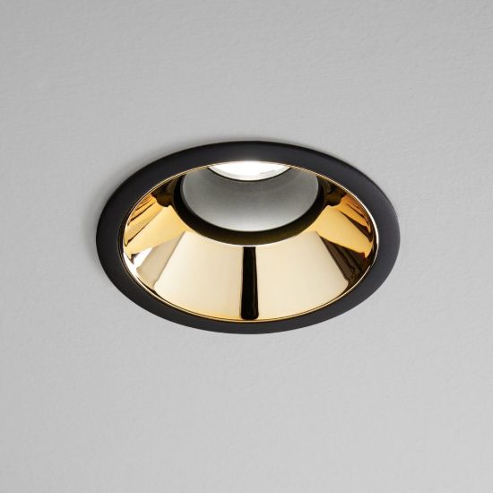 Ideal lux zeus cornice tonda con bordo per faretti da incasso 21w nera