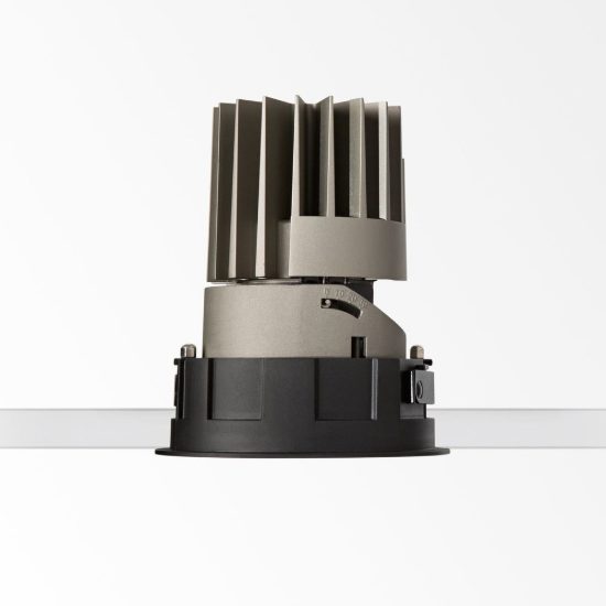 Ideal lux zeus cornice tonda con bordo per faretti da incasso 21w nera