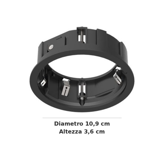 Ideal lux zeus cornice tonda con bordo per faretti da incasso 21w nera