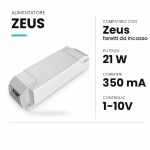 Ideal lux zeus alimentatore dimmerabile 1-10v 21w 350ma per faretti da incasso
