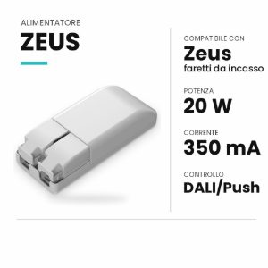 Ideal lux zeus alimentatore dimmerabile dali/push 20w 350ma per faretti da incasso