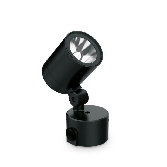 Ideal lux o-zone faretto da esterno prato orientabile led 13w 3000k 8,4cm cilindrico moderno nero