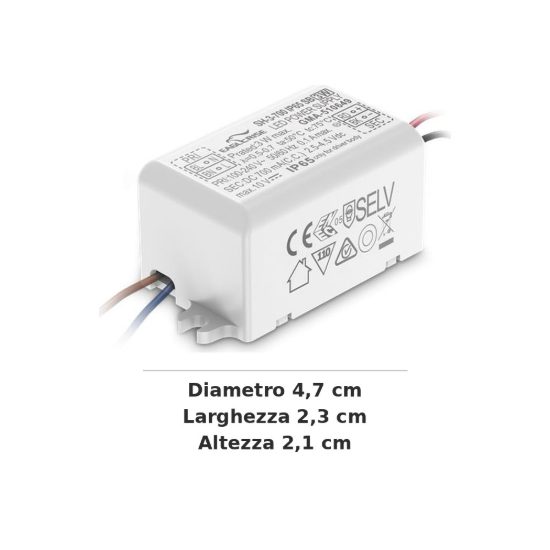 Ideal lux alimentatore da esterno a corrente costante 700ma 3w ip65 on-off bianco