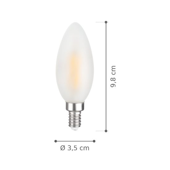 Ideal lux lampadina led e14 a oliva 4w 3000k satinata confezione 10 pezzi