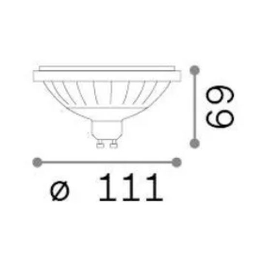 Ideal lux lampadina led gu10 riflettore 12w 4000k bianca confezione 10 pezzi
