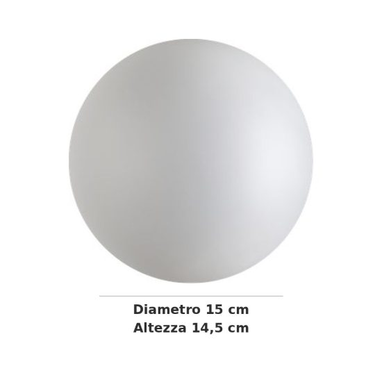 Ideal lux mapa sfera in vetro satinato 15cm per sospensioni modulari