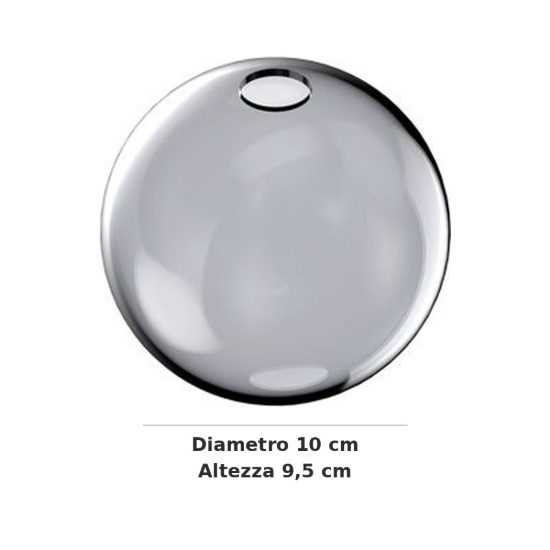 Ideal lux mapa sfera in vetro fumè 10cm per sospensioni modulari