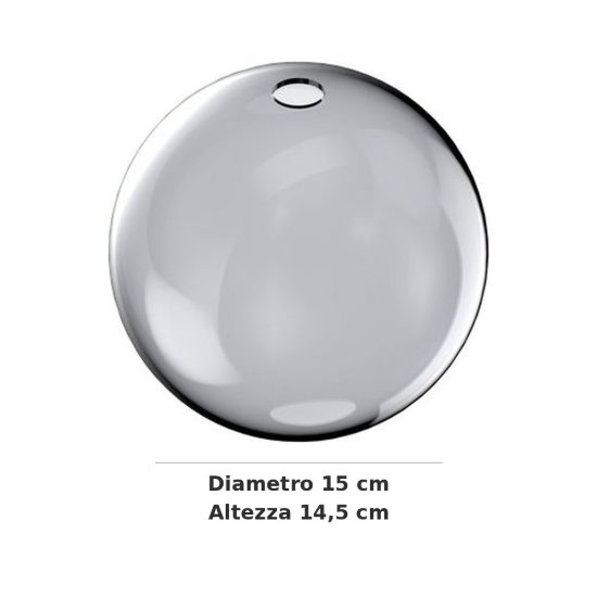 Ideal lux mapa sfera in vetro fumè 15cm per sospensioni modulari