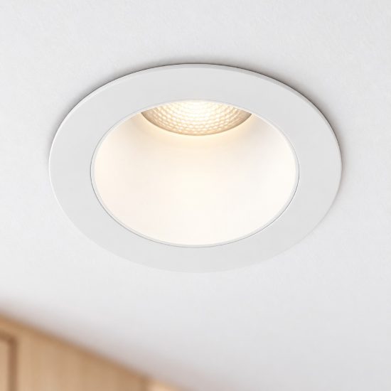 Ideal lux quark faretto da incasso per cartongesso 3w 3000k foro 2,5cm rotondo bianco