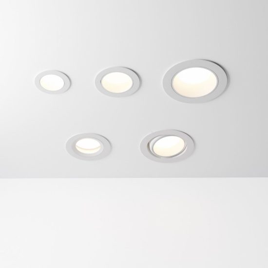 Ideal lux quark faretto da incasso per cartongesso 3w 3000k foro 2,5cm rotondo bianco
