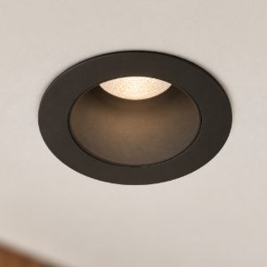 Ideal lux quark faretto da incasso per cartongesso 5w 3000k foro 3,5cm rotondo nero
