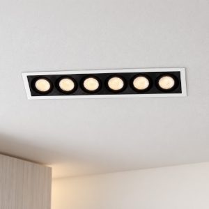 Ideal lux lika faretto da incasso per cartongesso led 10w 3000k foro 11,7x2,3cm lineare bianco