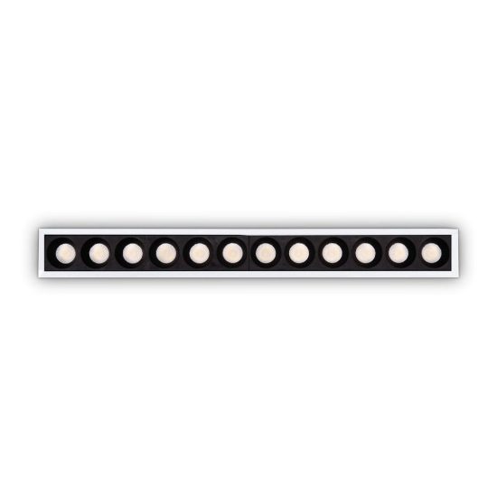 Ideal lux lika faretto da incasso per cartongesso led 20w 3000k foro 23,1x2,3cm lineare bianco