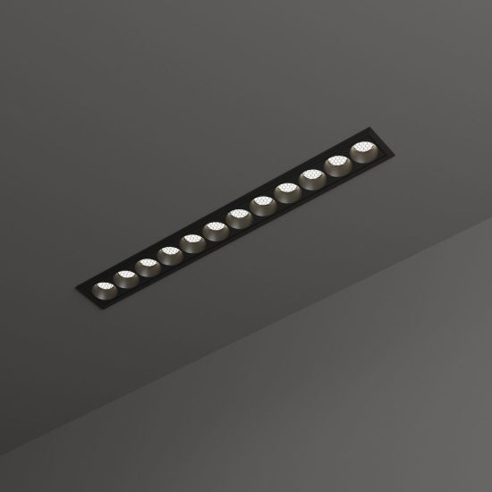 Ideal lux lika faretto da incasso per cartongesso led 20w 3000k foro 23,1x2,3cm lineare bianco