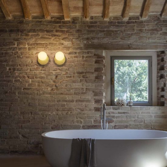 Ideal lux ninfea plafoniera due luci in vetro g9 led 3w 25cm per soggiorno moderna bianca