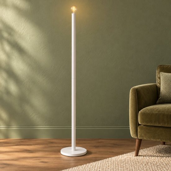 Ideal lux mix up piantana e27 169,5cm per soggiorno moderna bianca