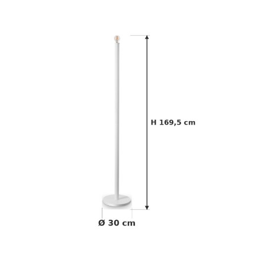 Ideal lux mix up piantana e27 169,5cm per soggiorno moderna bianca
