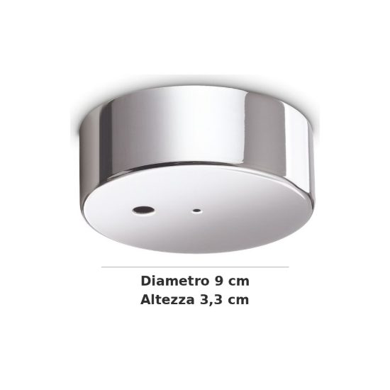 Ideal lux rosone magnetico a 1 luce 9cm cromo