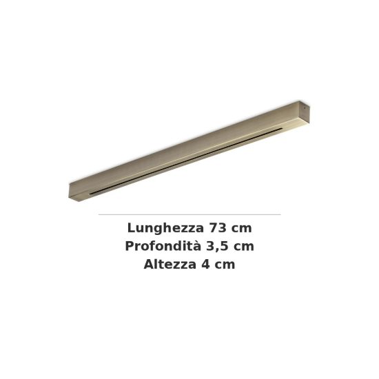 Ideal lux rosone lineare all in a 4 luci 73cm ottone