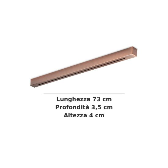 Ideal lux rosone lineare all in a 4 luci 73cm rame