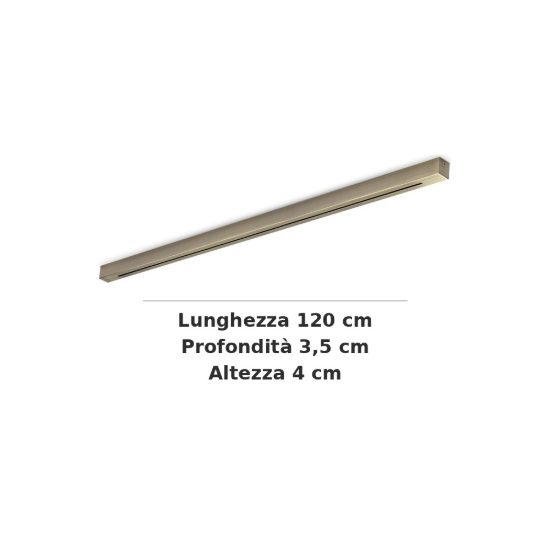 Ideal lux rosone lineare all in a 6 luci 120cm ottone