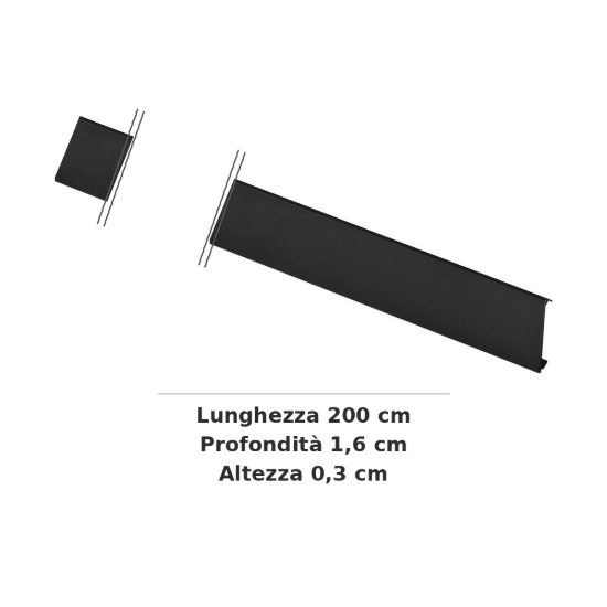 Ideal lux stick copertura 2m per binario magnetico nera