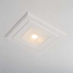 Ideal lux zephyr faretto da incasso per cartongesso 12w 3000k foro 14,1x14,1cm quadrato bianco
