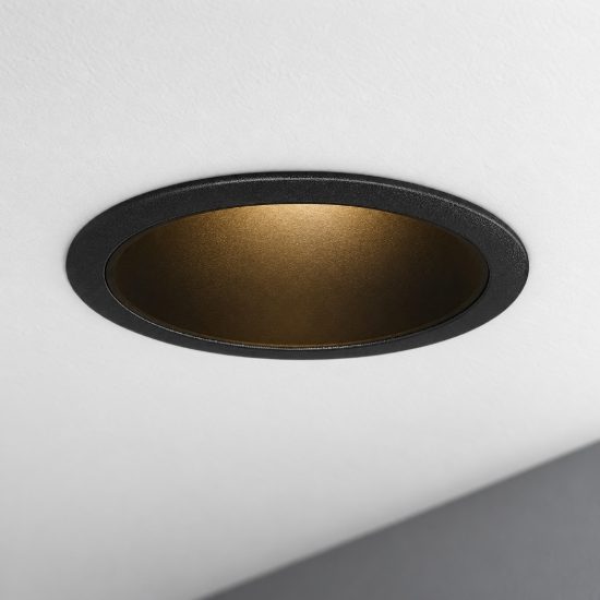 Ideal lux tag faretto da incasso per cartongesso led 7w 3000k foro 7,5cm rotondo nero