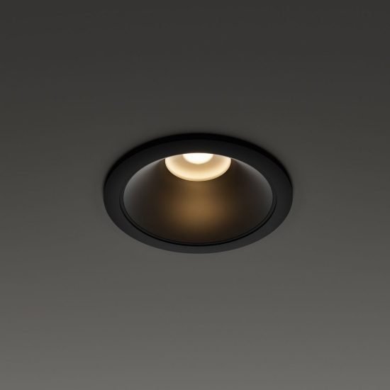 Ideal lux tag faretto da incasso per cartongesso led 7w 3000k foro 7,5cm rotondo nero