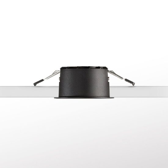 Ideal lux tag faretto da incasso per cartongesso led 7w 3000k foro 7,5cm rotondo nero