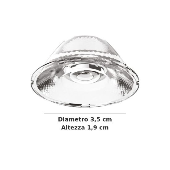 Ideal lux ego lente 18° per faretti singoli 8w e 12w e doppi 16w e 24w trasparente