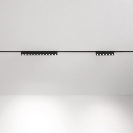 Ideal lux deva accent faretto lineare per binario magnetico led 10w 3000k 24,1cm moderno nero