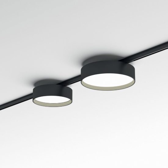Ideal lux deva disc faretto a disco per binario magnetico led 10w 3000k 11,3cm moderno nero