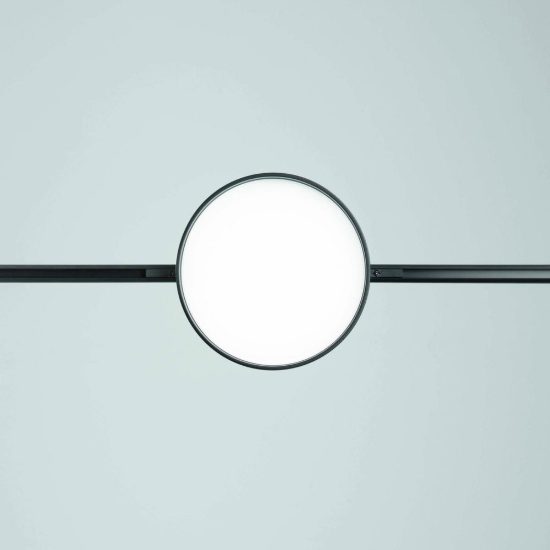 Ideal lux deva disc faretto a disco per binario magnetico led 10w 3000k 11,3cm moderno nero